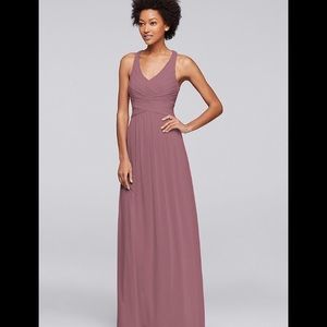 Quartz colored chiffon dress!
